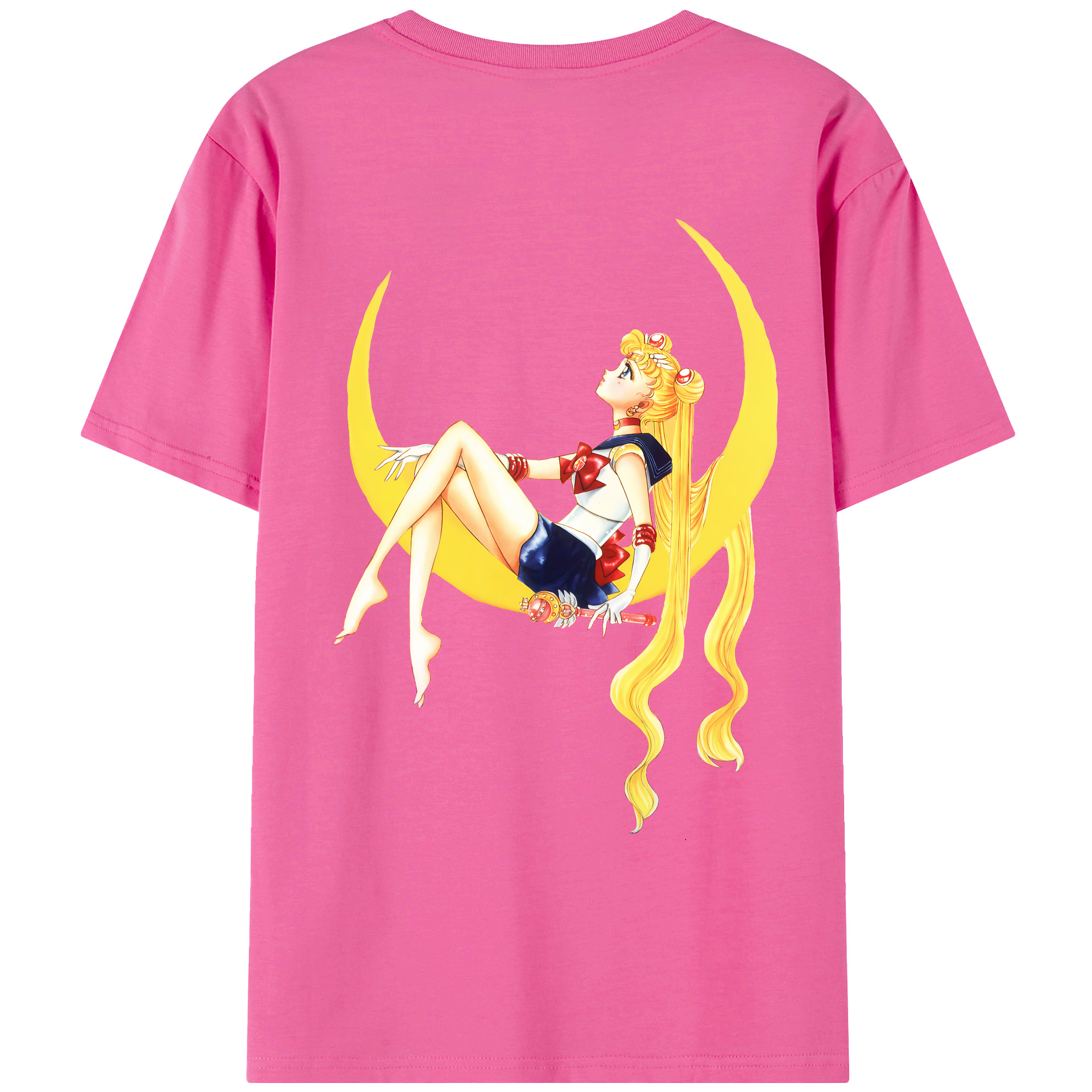 （画像用） 美少女戦士セーラームーン 月野 うさぎ つきの うさぎ Sailor Moon Tsukino Usagi レディース半袖Tシャツ(バックプリント)